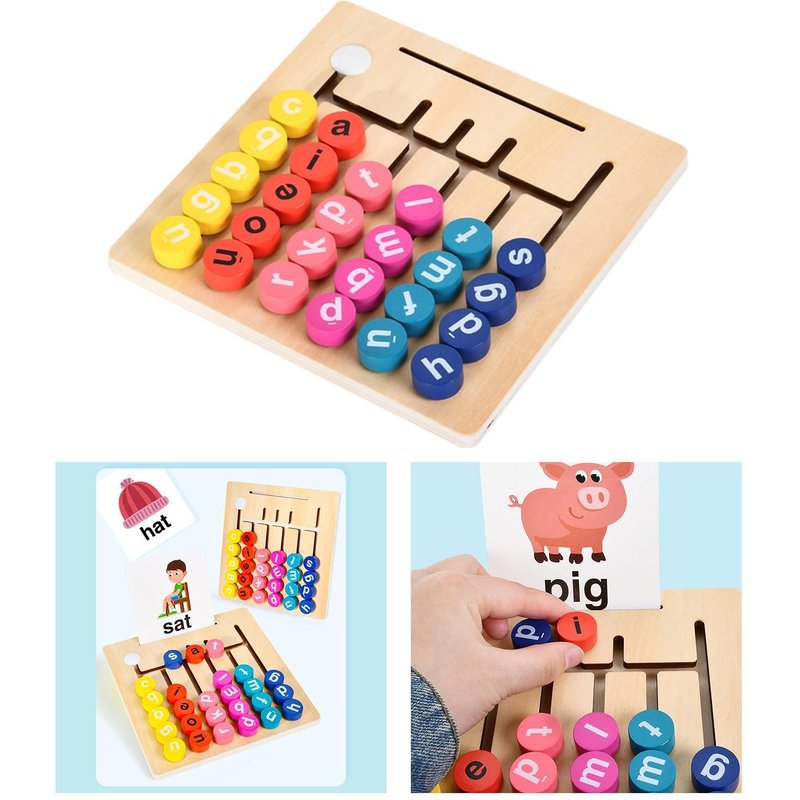 Jeu De Mots De L'Alphabet Montessori Pour Enfants, Jouets D'Apprentissage Précoce, Cadeau D'Anniversaire Pour Garçons Et Filles, 3 4 5 6