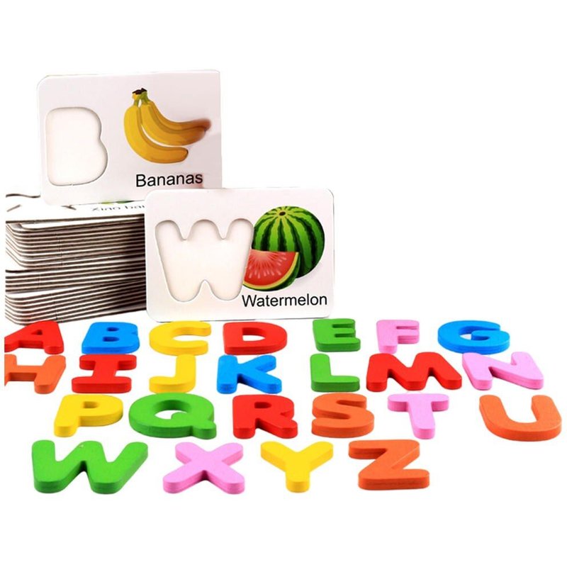 Jeu De Lettres En Bois Pour Enfants, Jouet Éducatif Précoce, Activités D'Apprentissage Préscolaire, Jeu De Reconnaissance Des Couleurs, Cadeaux De Noël