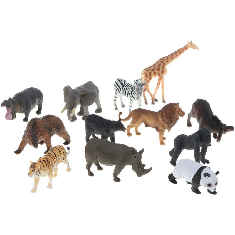 Figurines D'Animaux En Plastique Pour Enfants, 12 Pièces, Jouet Éducatif, Science, Nature