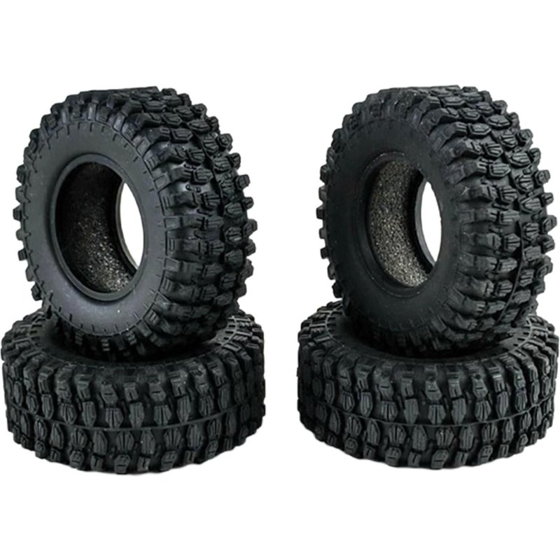 Peau De Pneu De Voiture Rc Souple, Modification 1:24, 4 Pièces, Pièces De Roues Pour Axial