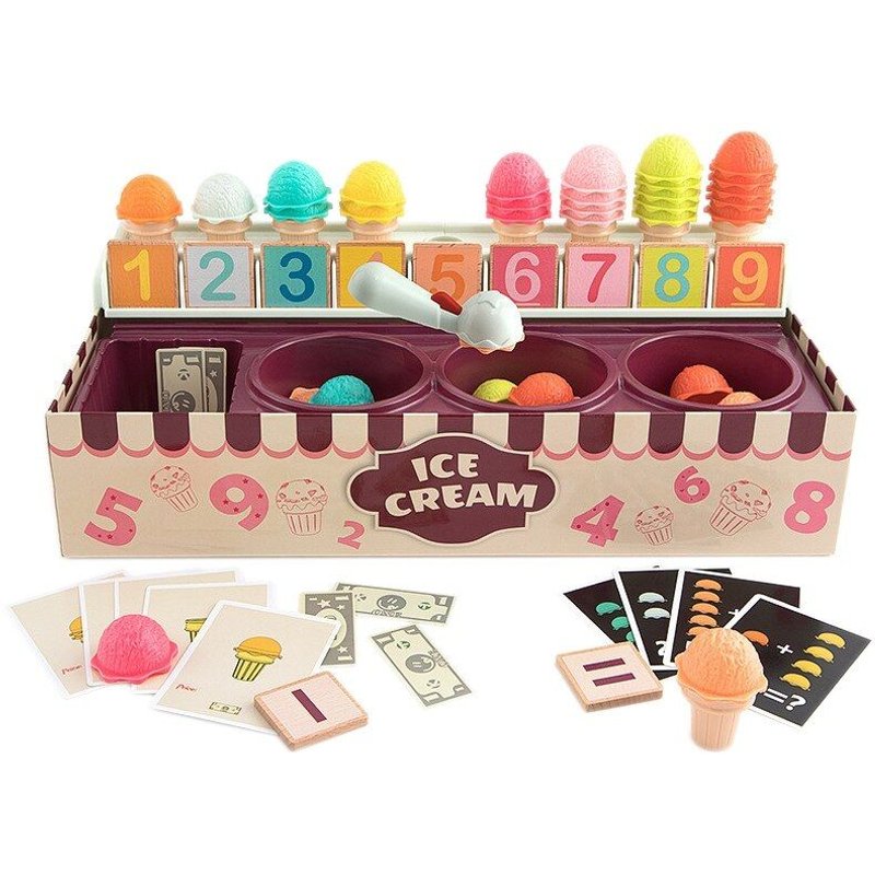 Boîte de crème glacée Cognitive, jouets éducatifs et d'apprentissage des maths et de la logique pour enfants d'âge préscolaire