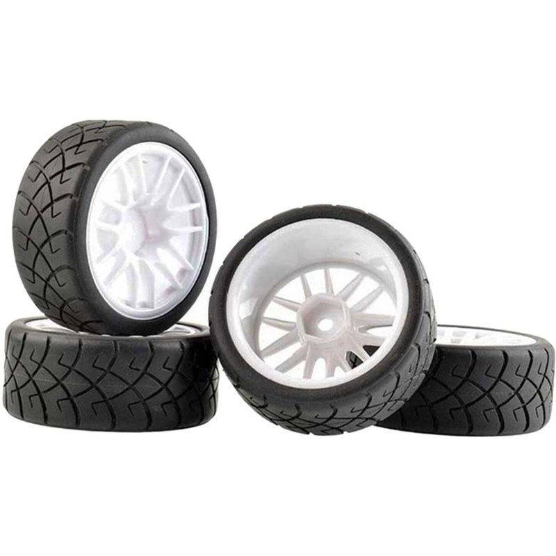 Pneu En Caoutchouc 12mm Avec Adaptateur, Jante De Roue De Voiture D'Escalade Adapté À Wltoys 1/10 144001 124018 124019