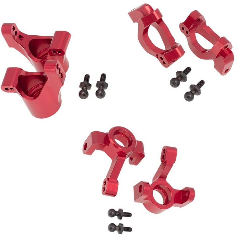 Ensemble De Pièces De Mise À Niveau De Voiture Rc, Bras Avant Et Arrière, Adapté Au Teton 1/18-Rouge, Accessoires D'Assemblage Diy