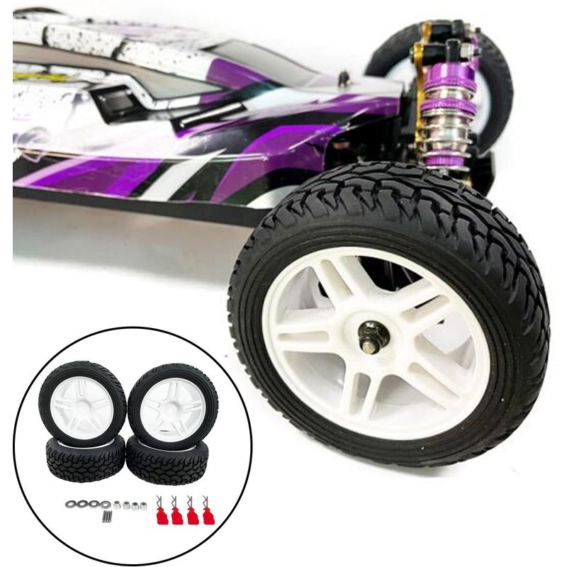 Ensemble De 4 Pneus En Caoutchouc 75mm Rc Pour Voiture De Course, Buggy, Hsp Pour Wltoys 144001 124018 Rc, Pièces De Voiture