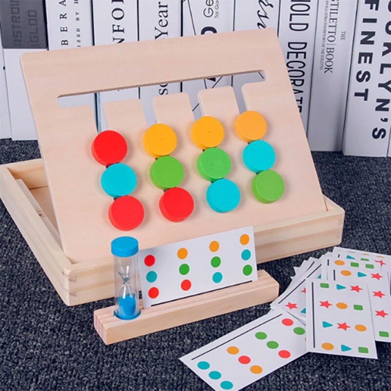 Boîte De Correspondance Des Couleurs En Bois, Jouets Montessori Pour Bébé Préscolaire, 4 Couleurs, Cadeau Éducatif D'Apprentissage Préscolaire