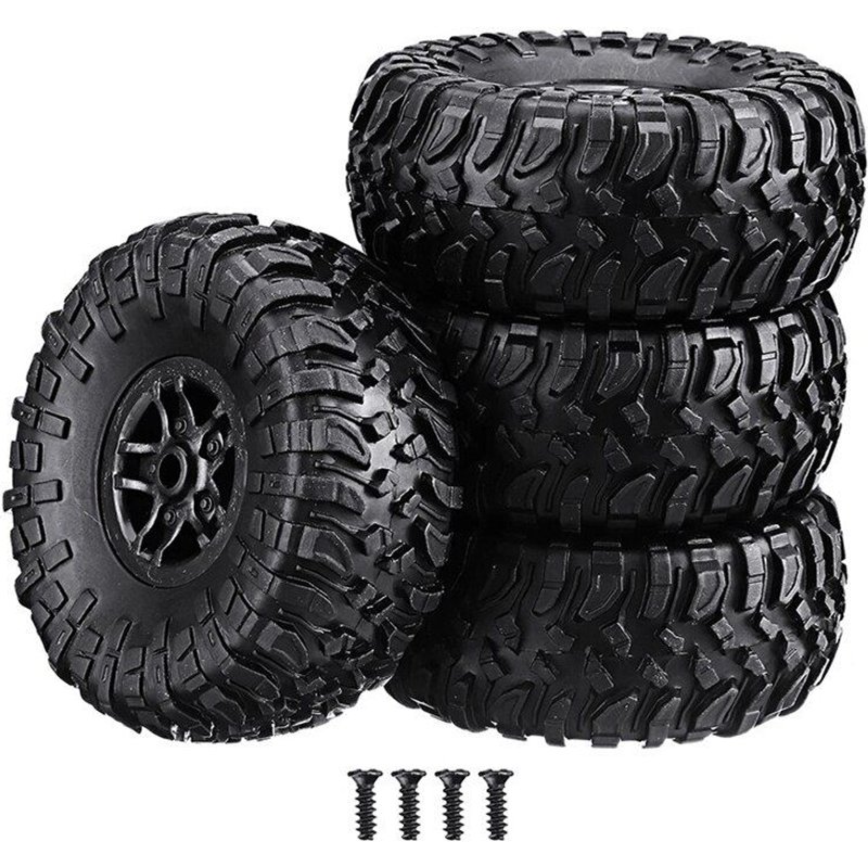 Pneus De Pneus De Voiture Rc, 4 Pièces, Accessoires De Mise À Niveau De Roues, Pièces De Rechange Pour Mn D90 D91 D96 D99 Mn90 Mn99s 1/12 Rc