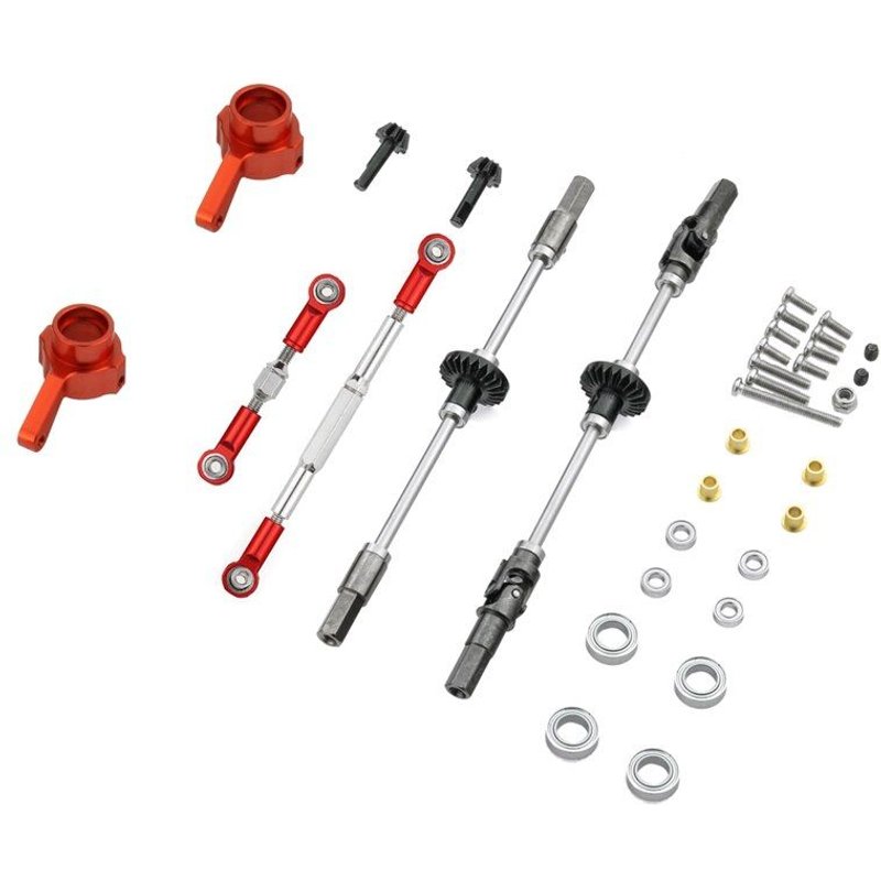 Kit D'Engrenages En Métal Et Acier, Essieu Avant Et Arrière, Pont, Tasse De Direction, Pièces De Mise À Niveau Pour Voiture Wpl C14 C24 C24-1 C34 1/16 Rc