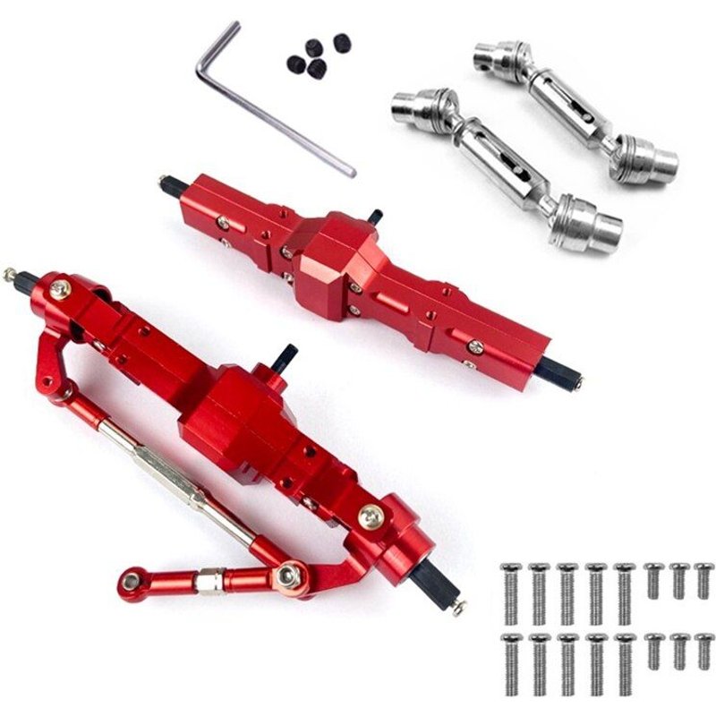 Boîte De Vitesses Avec Axe De Pont Avant Et Arrière En Métal, Avec Arbre De Transmission, Pièces De Mise À Niveau Pour Voiture Wpl C14 C24 B14 B24 1/16 Rc