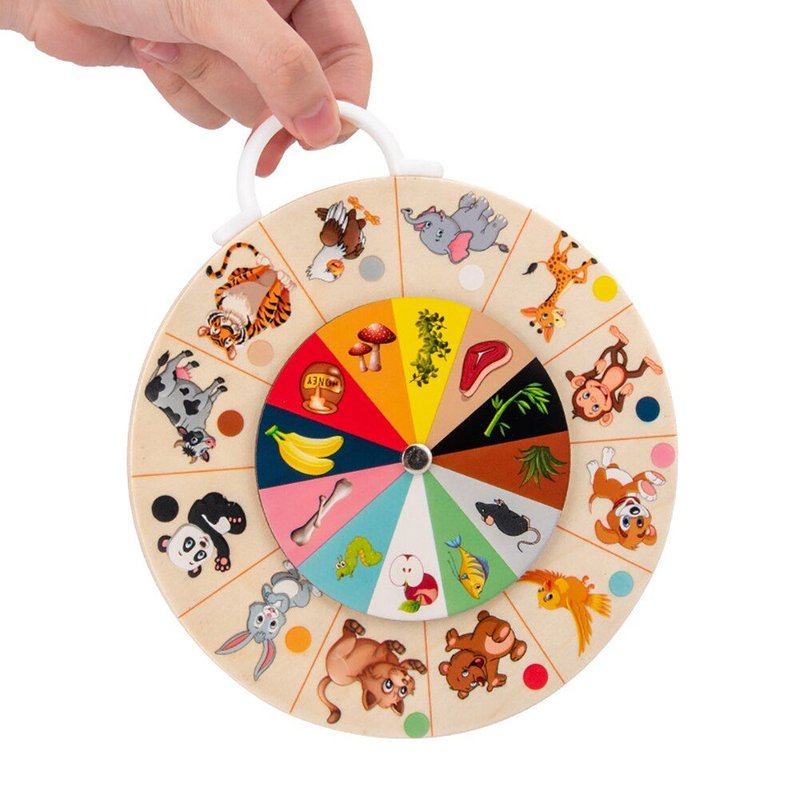 Jouets Montessori Pour Enfants, Apprentissage Double Face, Plaque De Multiplication Et De Décomposition, Aide À L'Enseignement Des Maths, Plateau Tournant Assorti Aux Animaux