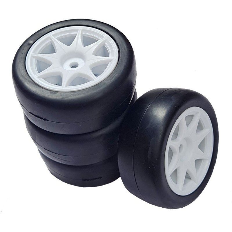 Pneus Hexagonaux Avec Éponge, 58mm, 12mm, 4 Pièces, Pour Voiture De Course 1/10 1/12 Rc Drift 3, Sakura M4 M5 Mst Tcr Tamiya M04 M05