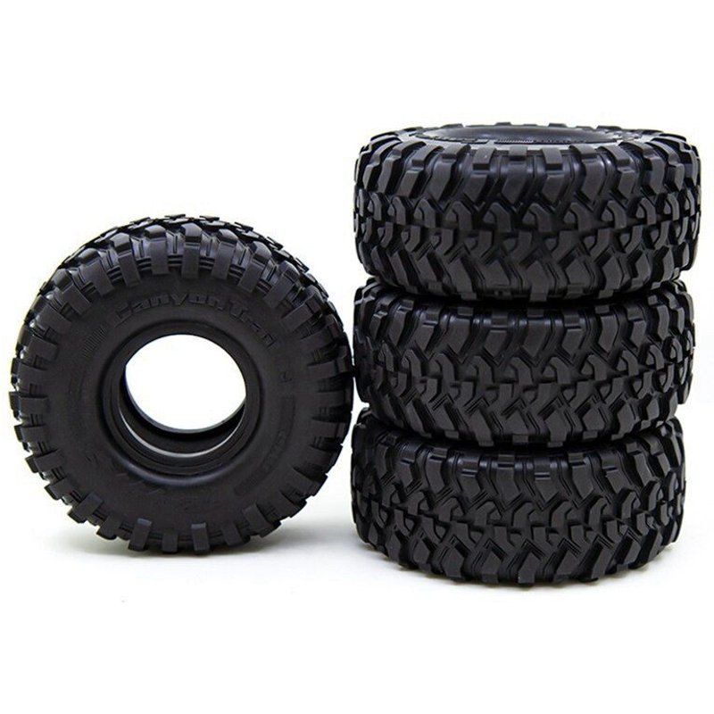 Pneus De Roue En Caoutchouc 118mm 1.9 Pouces, 4 Pièces, Pour Voiture À Chenilles Axiale 1:10 Rc Scx10 90046 Axi03007 Traxxas Trx4 D90 D110