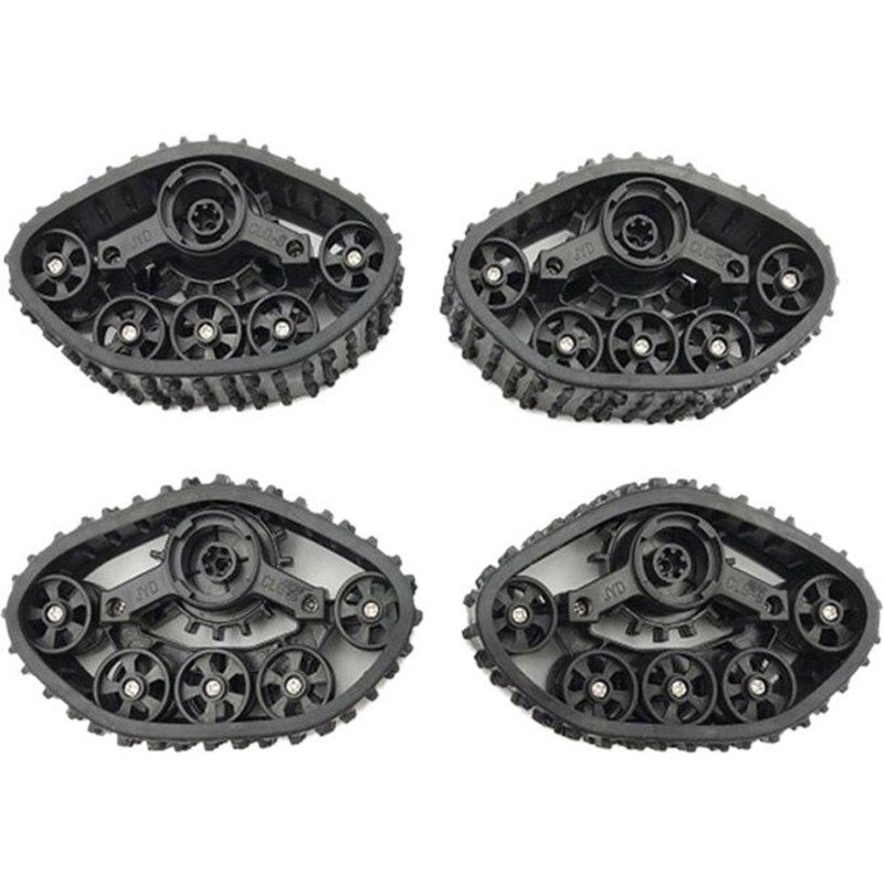 Roues De Piste Pour Camion Tout-Terrain D'Escalade, Pneus De Neige, Pièces De Rechange Pour Voiture À Chenilles Rc, Accessoires Modifiés De Bricolage, 4 Pièces