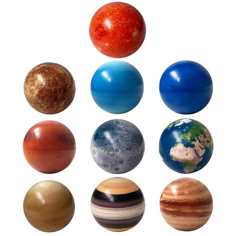 Huit Planètes, Lune, Soleil, Étoile, Jouet Éducatif Pour Enfants, 6.3cm