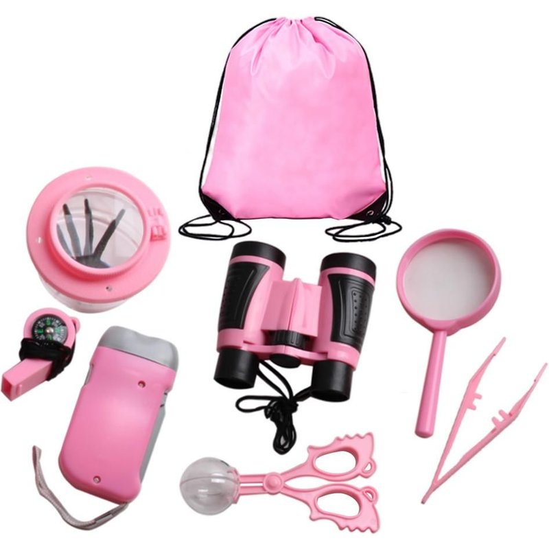 Kit D'Explorateur D'Insectes Pour Enfants, Jouets Éducatifs, Avec Jumelles, Sifflet, Lampe De Poche, Cadeau Pour Garçons Et Filles De 3 Ans, 8