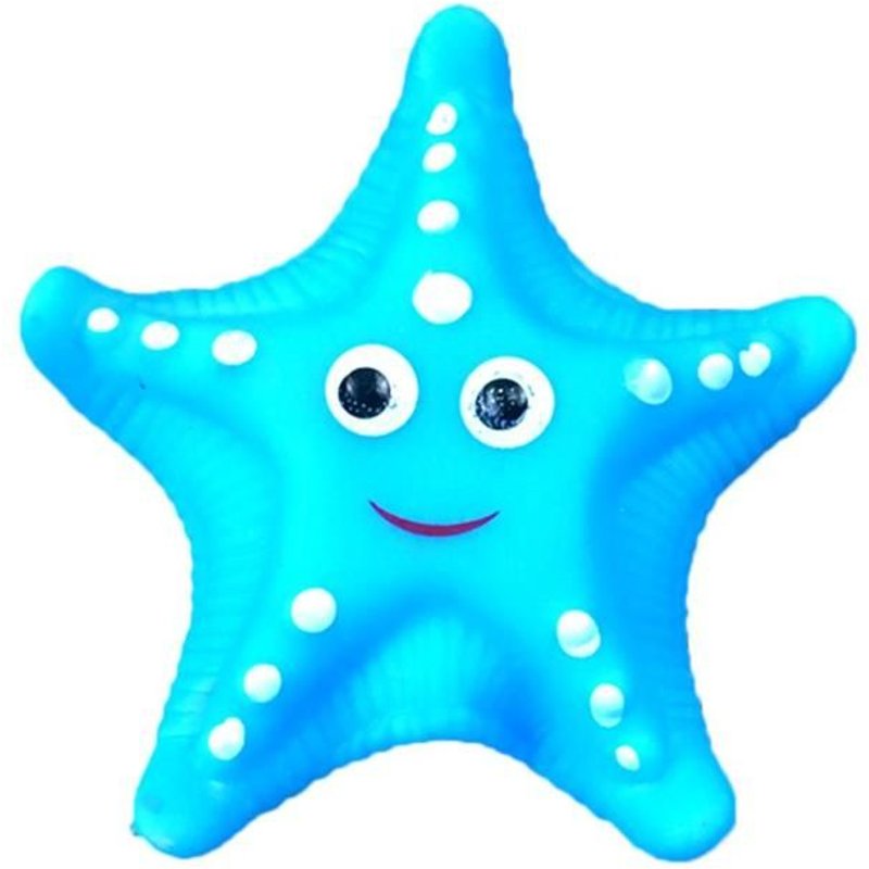 Jouets De Bain Animaux Mignons En Forme D'Étoile De Mer, Flotteur En Caoutchouc Souple, Son De Compression, Jouet De Bain Pour Bébés, Cadeaux Pour Enfants, 1 Pièce, R7d7