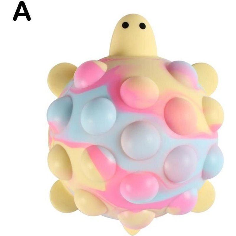 Balle De Tortue En Silicone En Forme D'Animal De Dessin Animé Kawaii, Jouets De Musique, Évent Anti-Stress, Décompression, Jouet Cadeaux, Bubb C6r1