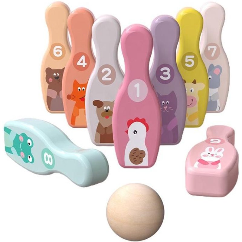 Jouets Éducatifs Interactifs Jeu En Bois Avec Dessins D'Animaux Pour Enfants, Épingles, Balles, Sport, Jardin D'Intérieur H4v4