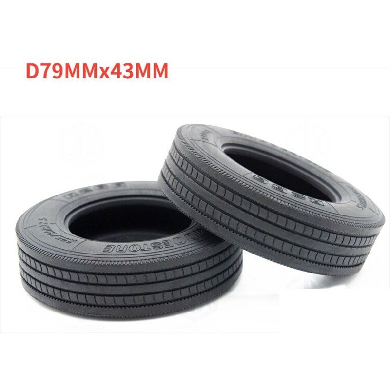 Pneus Durs Étroits Pour Camion Lourd, 2 Pièces, 1/14 Rc