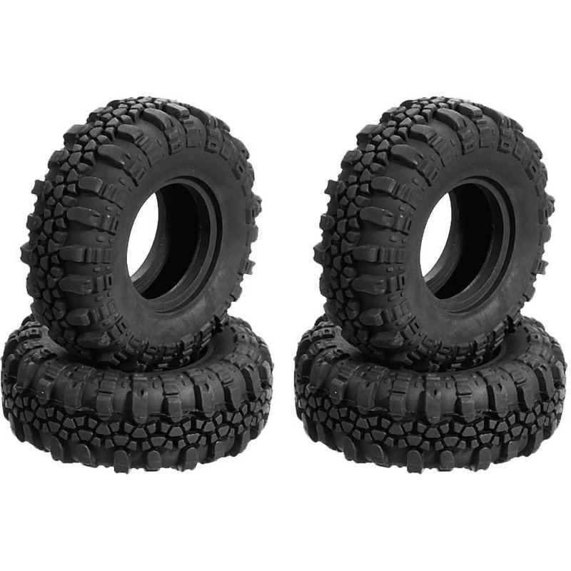 Pneus En Plastique Pour Modèle De Voiture 1/24 2.4g, 4 Pièces, Pièces Pour Chenilles De Roche 13616