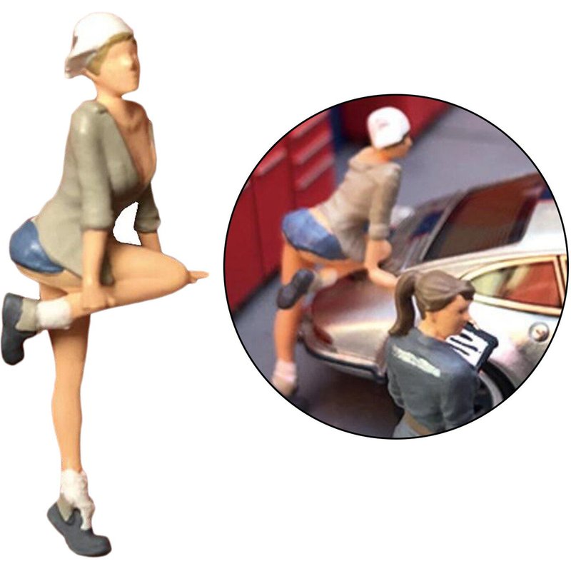 Figurines De Personnages De Petites Personnes Peintes 1:64, Jouets De Décoration Pour Scène Automobile, Accessoires De Décoration De Table De Sable