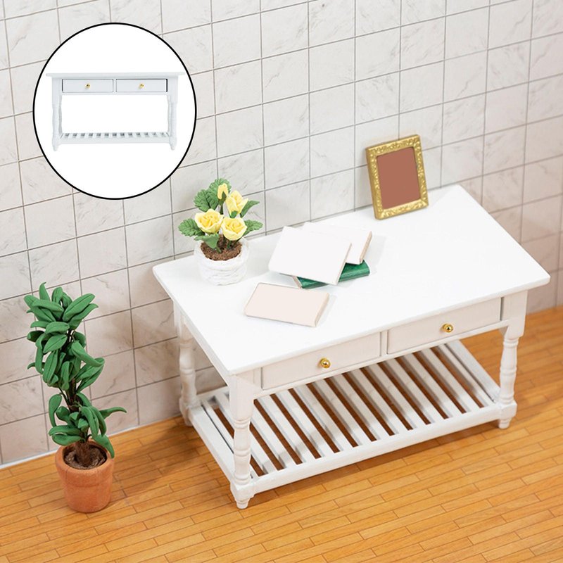 Table De Maison De Poupée Échelle 1:12, Décor De Maison De Poupée, Bricolage, Ordinateur Portable, Bureau, Accessoires De Disposition De Photographie Pour Décor De Chambre À Coucher