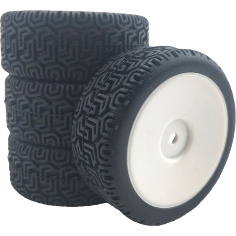 Pneus De Route Rc Hexagonaux De 12mm, Course Plate C Précise Pour Tamiya, Couleurs Assorties