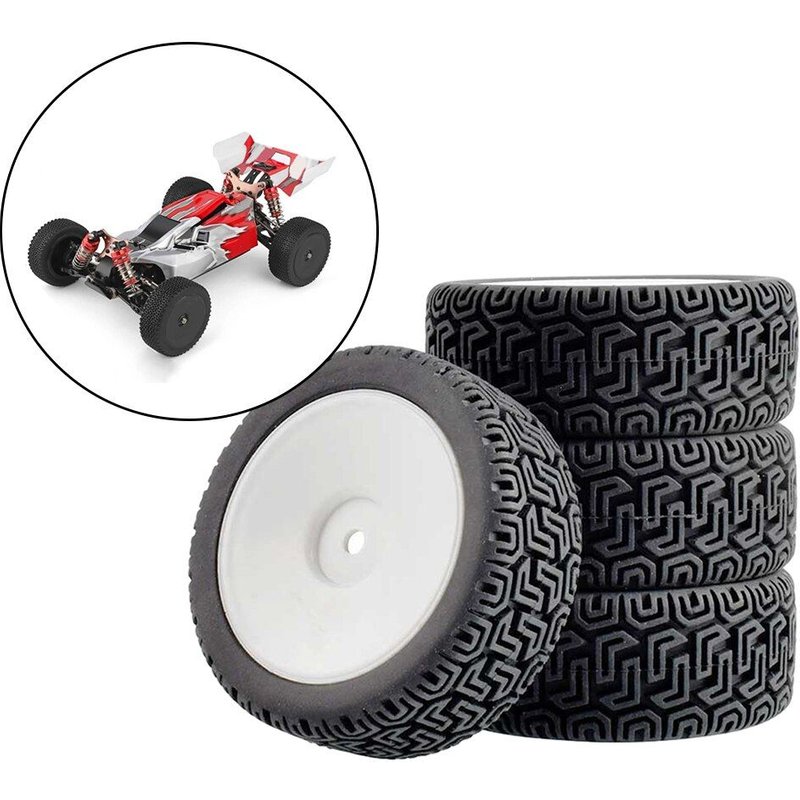 Pièces De Rechange Rc Pour Wltoys, Pneus En Caoutchouc, Pièces De Rechange Pour Modèles De Camions Sur Chenilles, Voitures, Bricolage, 4 Pièces, 144001, 1/10, 1/18, 1/16