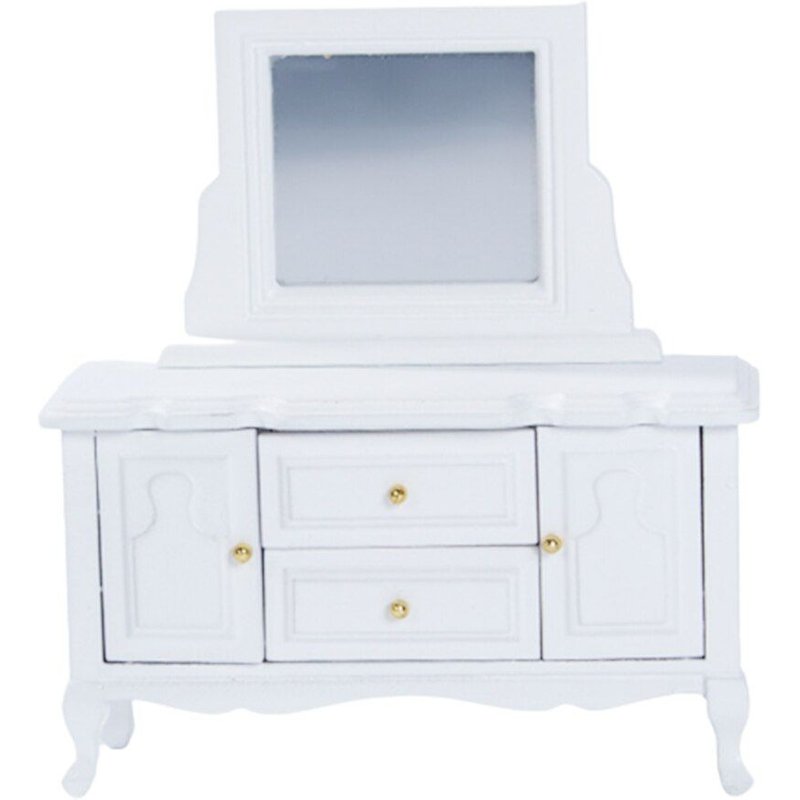 Coiffeuse De Maquillage Avec Miroir Pour Enfants, Échelle 1/12, Miniature Et Durable