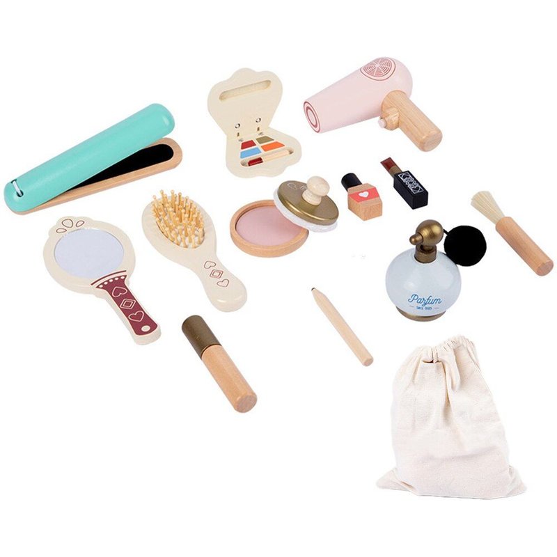 Salon De Beauté En Bois, Jouets De Maquillage, Coiffeuse Pour Enfants, Jouet D'Imitation De Famille, Petite Princesse, Cosmétiques