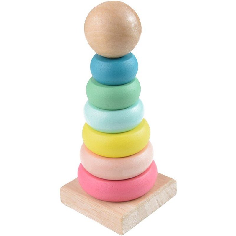 Jouet À Empiler En Bois Pour Enfant, Éducatif, Coloré, Formes Géométriques