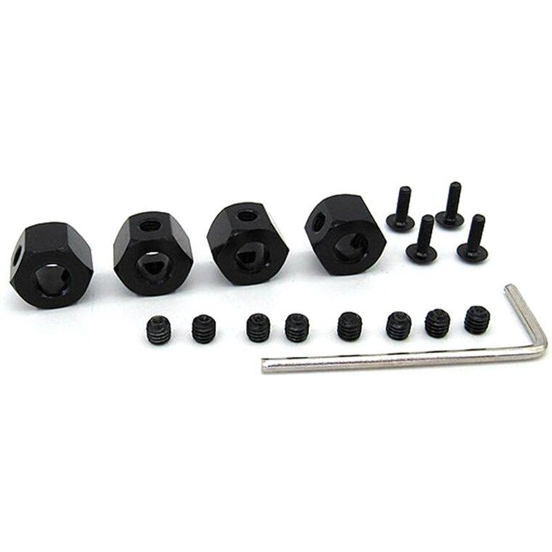 Pièces De Mise À Niveau De Voiture Wpl D12 C14 C24 C34 Mn D90 D91 Mn99s Rc, 4 Pièces, 5mm À 12mm, Moyeu De Roue, Adaptateur Hexagonal