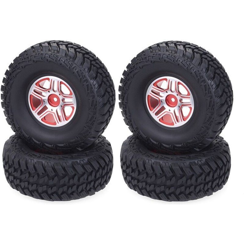 Pneus Pour Voiture À Chenilles Rc 1/10 Axial Scx10 90046 Axi03007 Traxxas Trx-4, 4 Pièces, Jante En Métal Et Caoutchouc 1.9