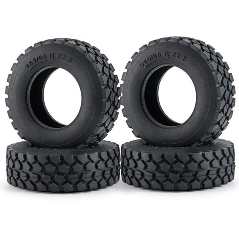 Pneus Tout-Terrain En Caoutchouc Pour Tracteur Tamiya 1/14, 4 Pièces, Pneus De Roues Épaisses Et Larges De 30mm