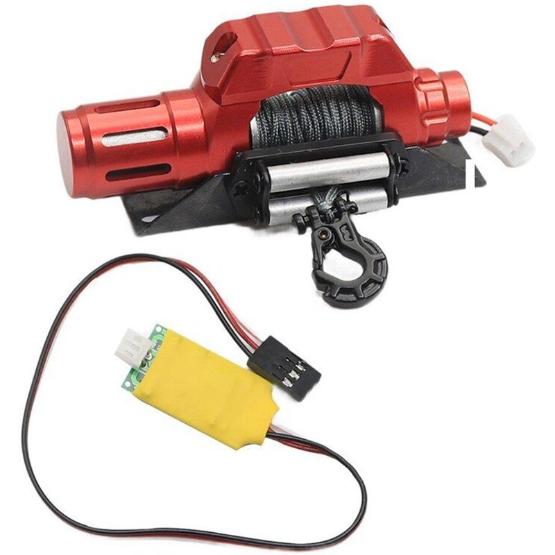 Treuil Automatique En Métal Avec Câble De Commande 3ch, Accessoires De Mise À Niveau Pour Voiture À Chenilles Axial Scx10 Traxxas Trx4, 1/10 Rc