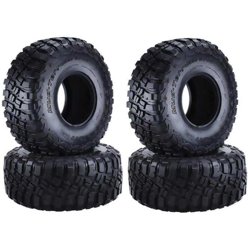 Pneus En Caoutchouc Pour Chenilles Traxxas Trx4 Trx6 Axial Scx10 1/10 Wraith, 4 Pièces, 90046mm 120, Grappin De Boue