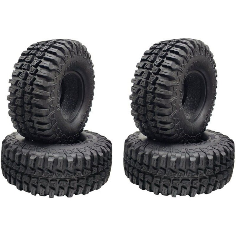 Pneus En Caoutchouc 100mm 1.9, 4 Pièces, Roues Pour Voiture À Chenilles Axiale 1/10 Rc Scx10 90046 Axi03007 Traxxas Trx4 D90 Tamiya Cc01
