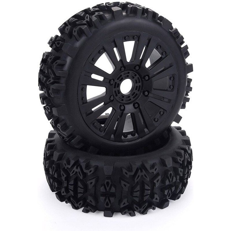 Jante De Roue De Moyeu De 17mm Et Pneus Pour Voiture Tout-Terrain Rc 1/8 Buggy Équipe Redcat Losi Vrx Hpi Kyosho Hsp Carson Hobao,2 Pièces