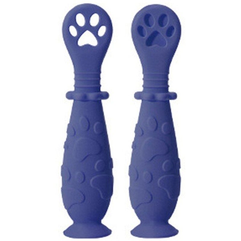 Ensemble De Cuillères Pour Apprendre Aux Bébés, Courtes Et Faciles À Utiliser, Anneau De Dentition En Silicone, Antidérapant, Alimentation, Ustensiles D'Entraînement, Table, 2 Pièces/Ensemble