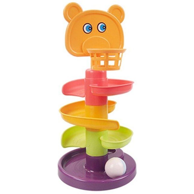 Jeu De Gouttes De Balle Montessori, Bloc D'Empilage Interactif, Jouet Éducatif Rotatif Avec Panier, Jouet Sensoriel Pour Bébé, 1 Ensemble