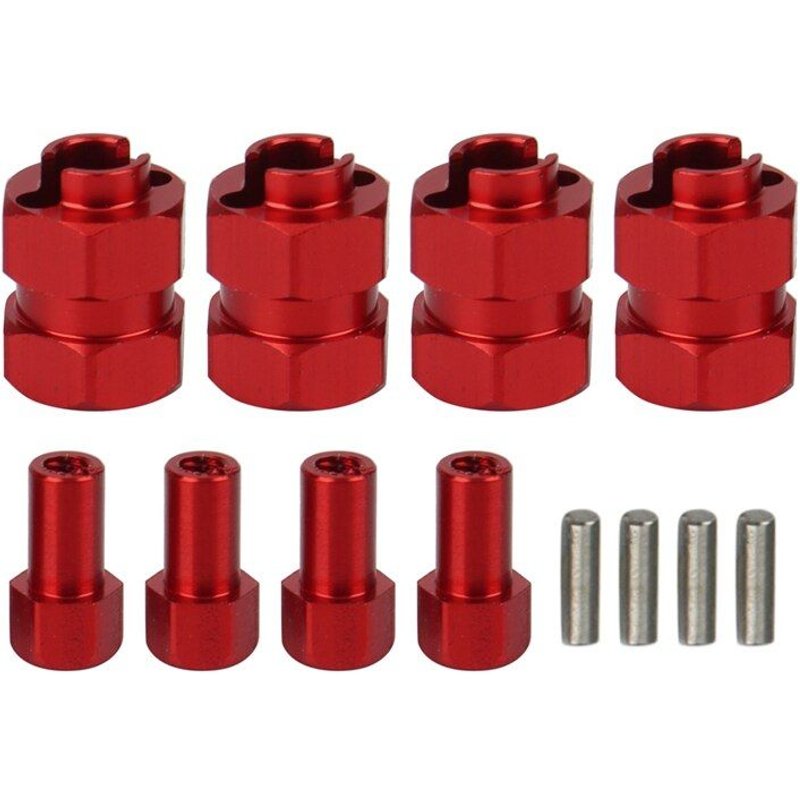 Moyeux De Roues Hexagonales Prolongés En Métal, 4 Pièces, 7mm + 4mm Pour Axial Scx24 90081 Axi00001 1/24 Rc, Pièces De Mise À Niveau De Voiture Sur Chenilles