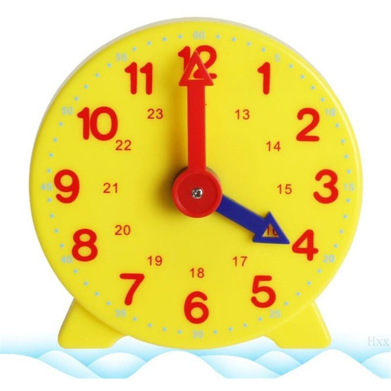 Horloge D'Apprentissage Montessori Pour Étudiants, 4 Pouces, 12/24 Heures Hbb