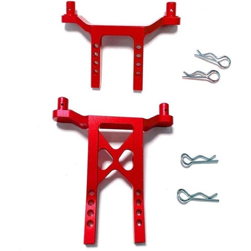 Supports De Carrosserie Avant Et Arrière En Métal, 2 Pièces Avec Tiges De Carrosserie Pour Traxxas Latrax Teton 1/18 Rc, Pièces De Mise À Niveau De Voiture, Accessoires