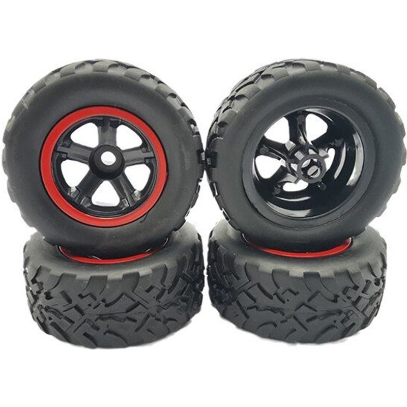 Pneus En Caoutchouc Pour Wpl D12 1/10 Rc, 4 Pièces, Mise À Niveau Des Roues, Pièces De Voiture Et Camion