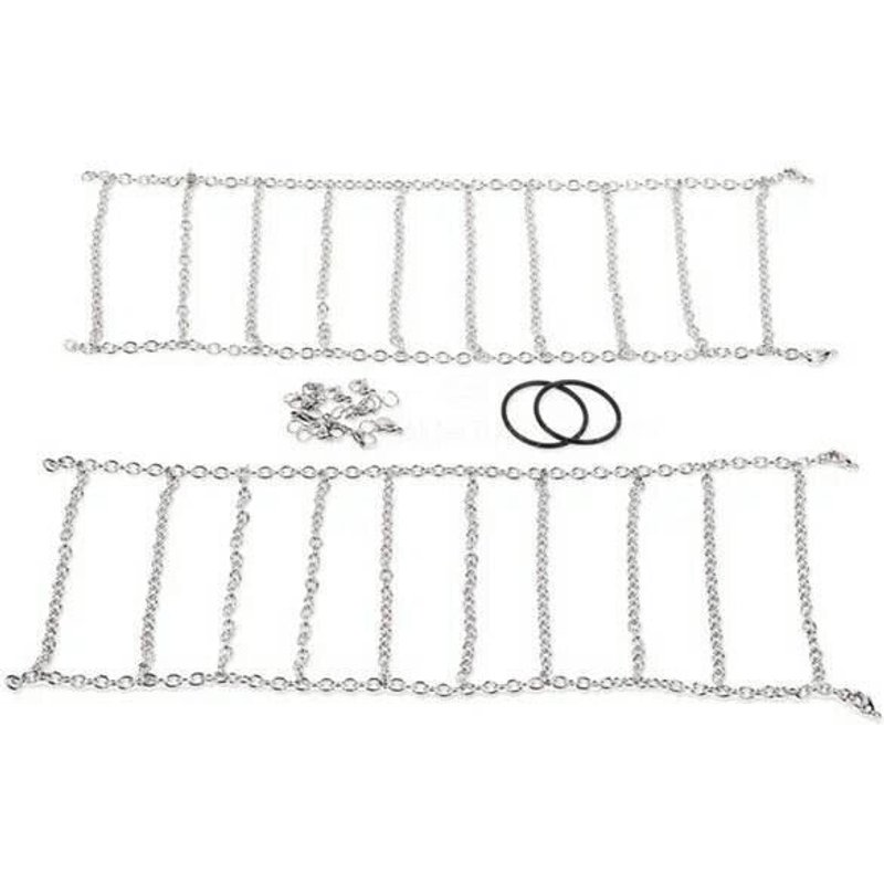 Chaîne De Neige Pour Pneus En Métal, 120mm, 1.9 Pouces, 2 Pièces, Pour Chenille De Roche 1/10 Rc Traxxas Trx-4 Trx4 Axial Scx10 90046