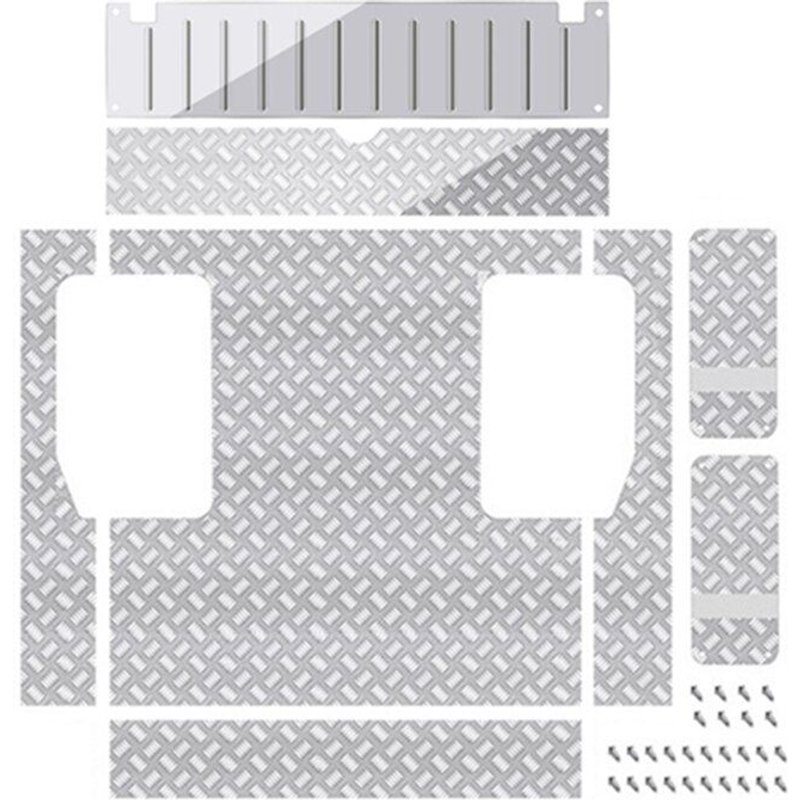 Boîte À Outils Pour Coffre Arrière En Métal Wpl C24 C24-1, Panneau Décoratif, Plaque Antidérapante, 1/16 Rc, Accessoires De Mise À Niveau De Voiture