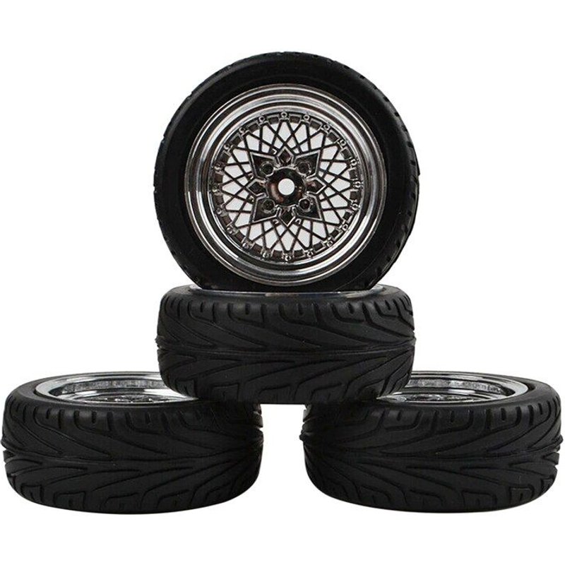 Pneus En Caoutchouc Et Jante De Roue Pour Tamiya Trxaasa Hpi Redcat Racing 1:10 Drift Car, Accessoire De Remplacement, 4 Pièces, 1/10