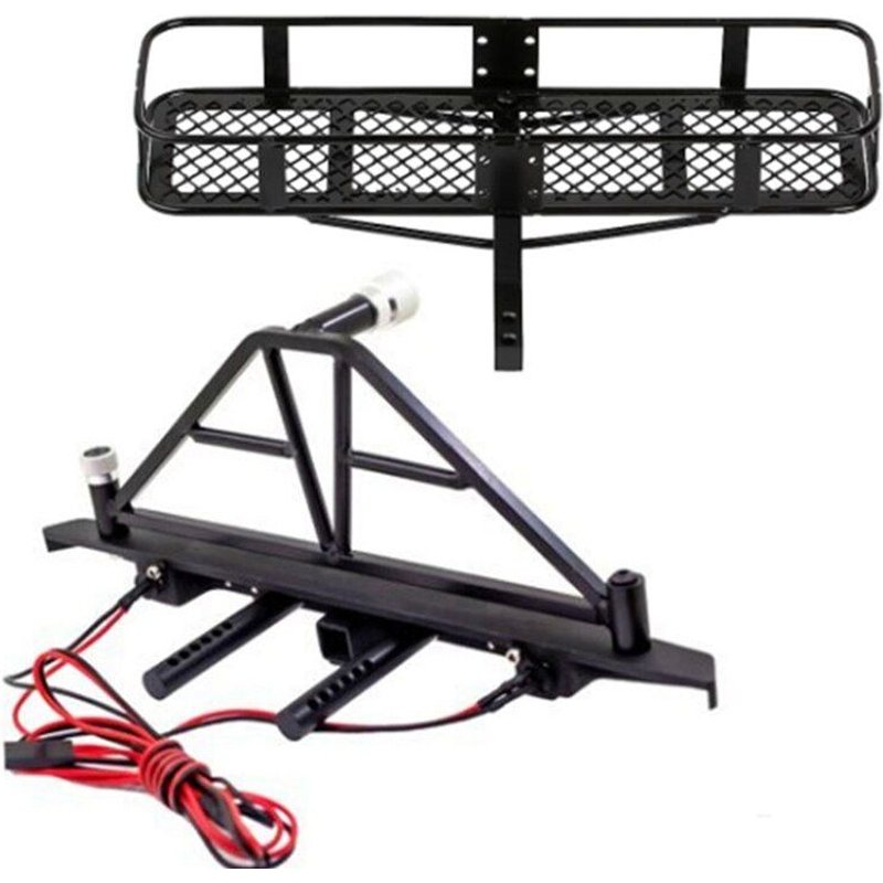 Support De Pare-Chocs Arrière Et D'Attelage Arrière En Métal Cnc, Pour Voiture À Chenilles Axiale Scx10 Iii Axi03007 1/10 Rc, Pièces De Mise À Niveau