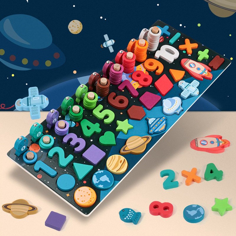 Jouet Éducatif Pour Bébé, Comptage Des Nombres, Couleurs, Formes Empilables, Tri, Éducation Précoce