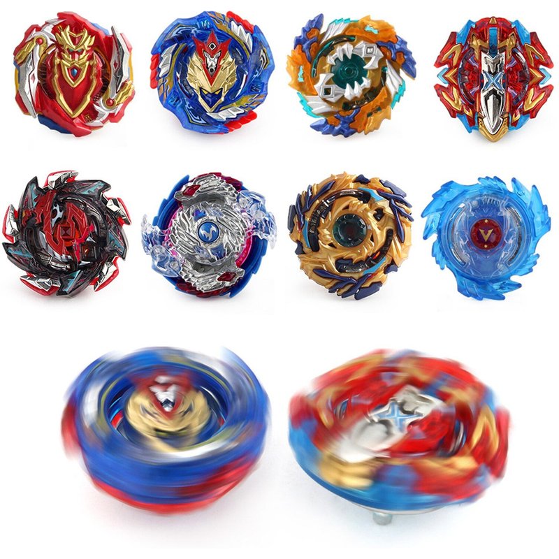 Toupie En Métal Funsion Burst Gyro Battle Attack Pack + Boîte De Rangement Jouets Lanceur De Cordes 8 Pièces