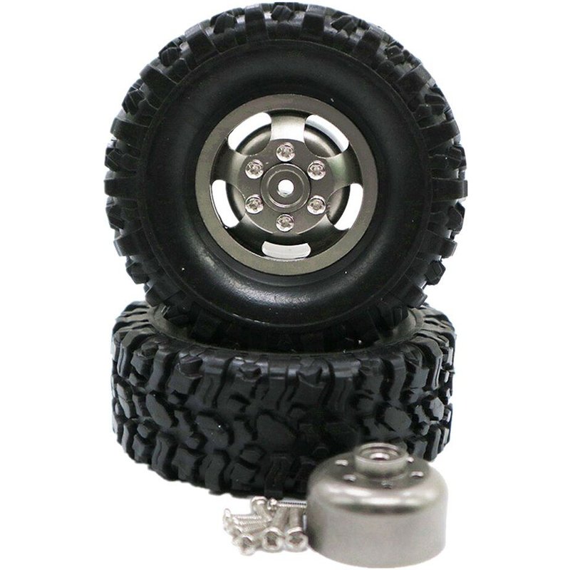 2 Pièces En Caoutchouc Pneus Pour Wpl B14 B24 C14 C24 B36, Q60 Q61 Rc Voiture Amélioré